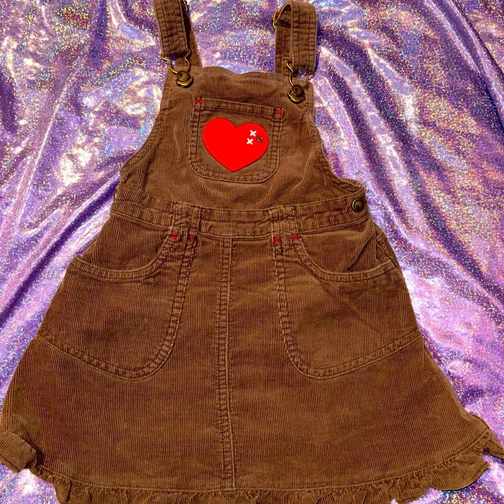 Vintage Gymboree Corduroy Jumper Overall Dress